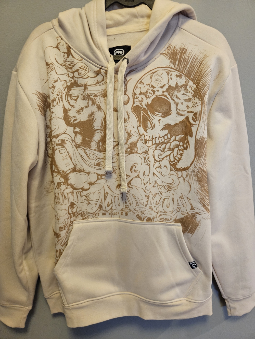 Ecko Unltd Hoodie Large Skull Y2K Streetwear Mens